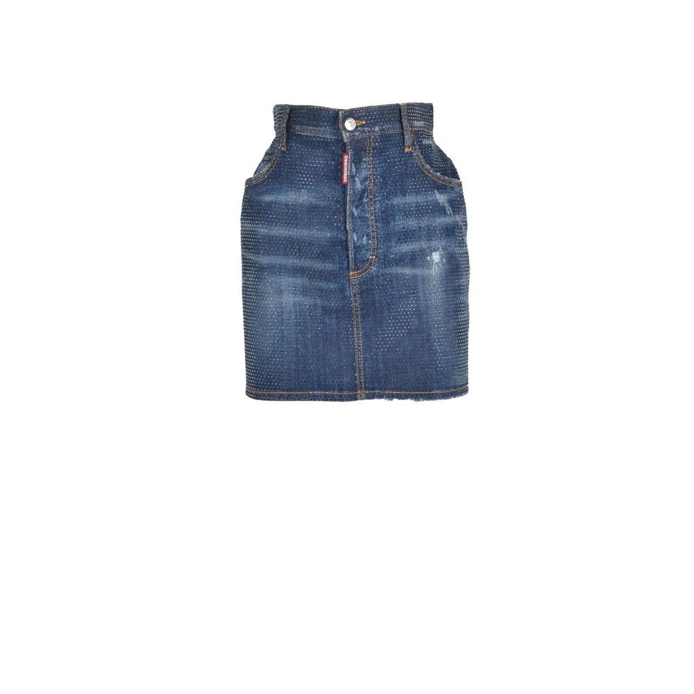 Blue Denim Skirt - TIZZIL