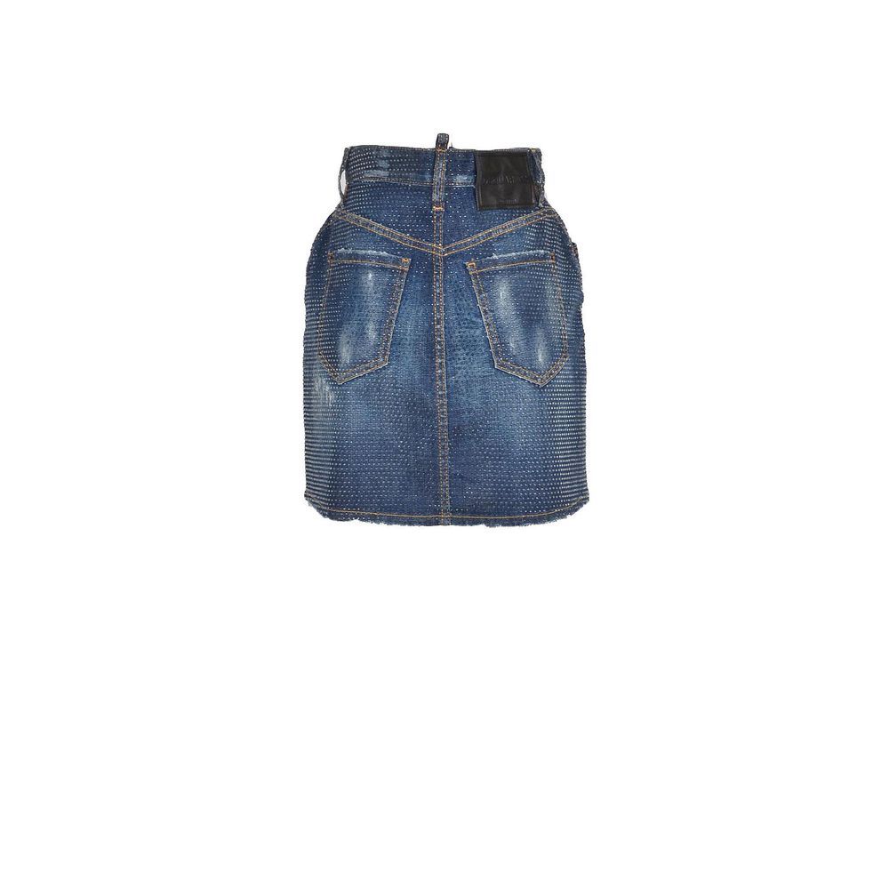 Blue Denim Skirt - TIZZIL