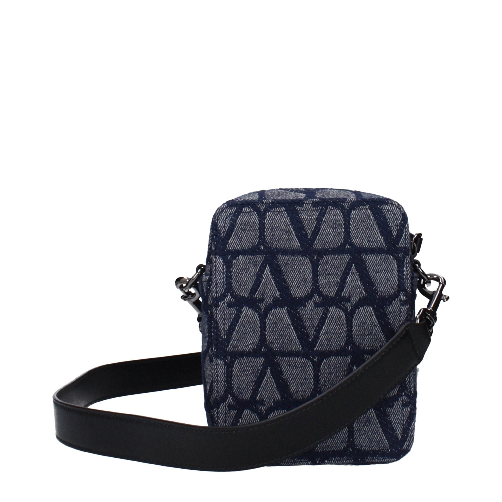 Blue Fabric Crossbody Bag - TIZZIL