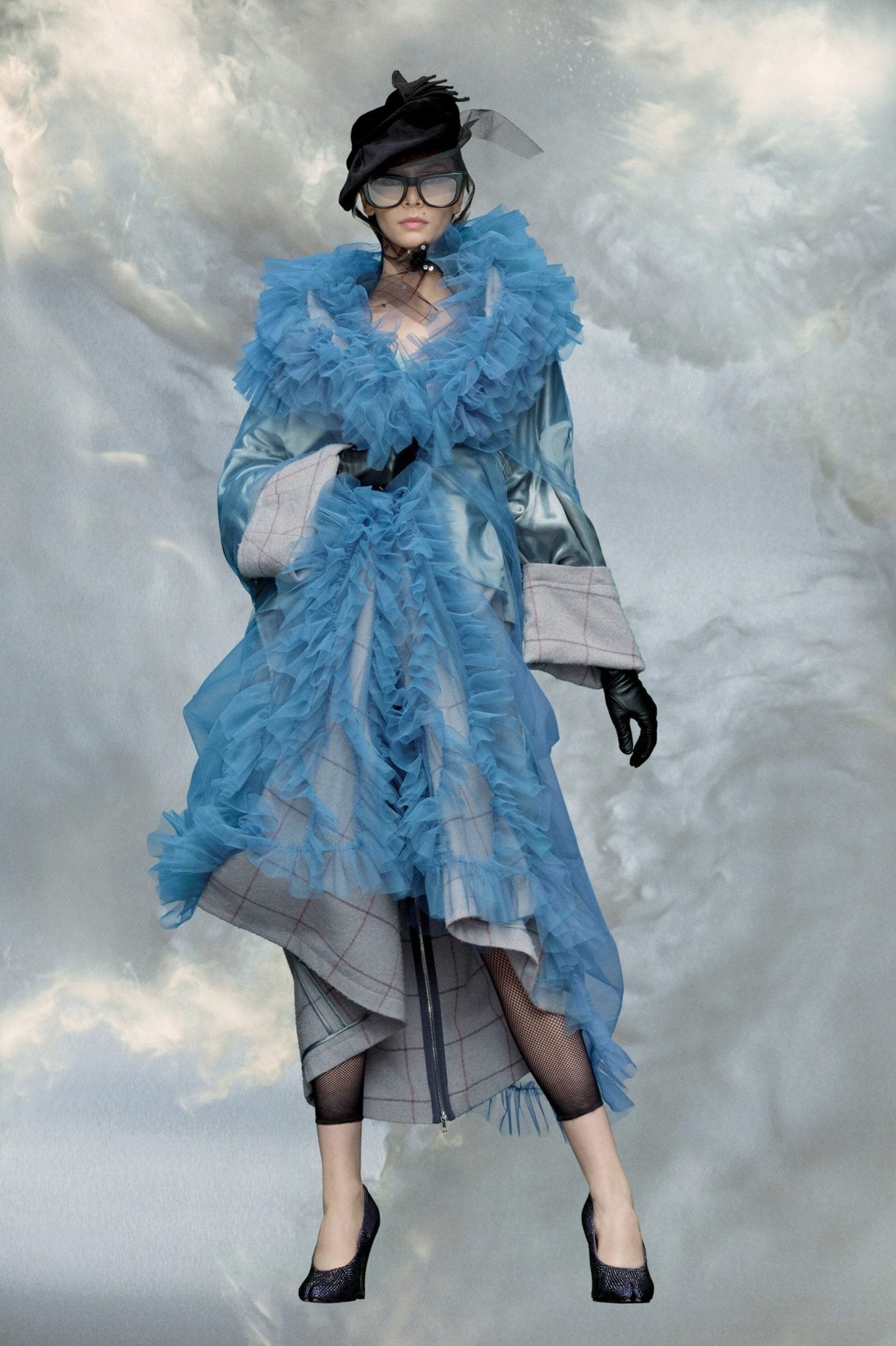 Blue Fibres Coat - TIZZIL