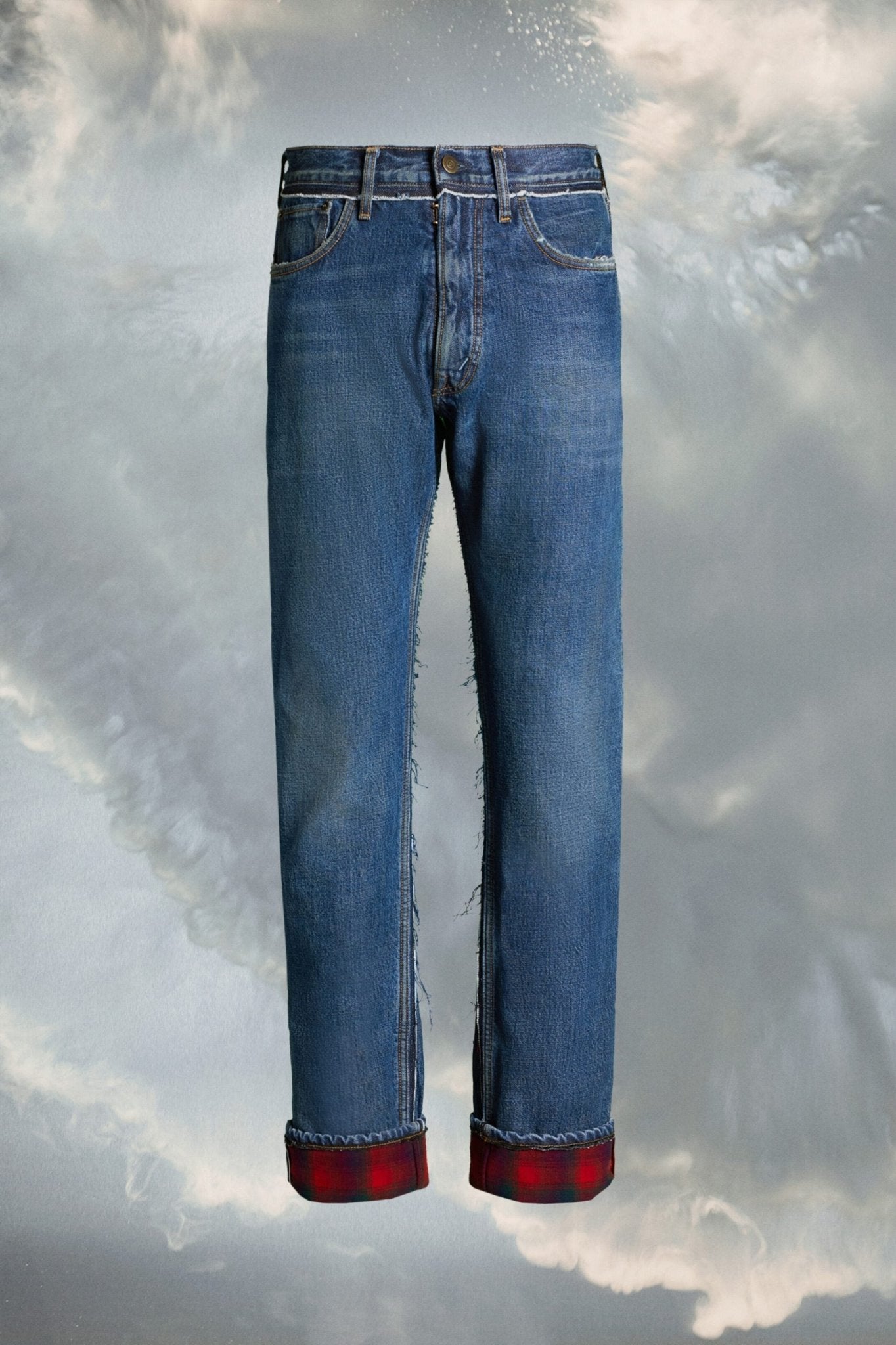 Blue Fibres Cropped Jeans - TIZZIL