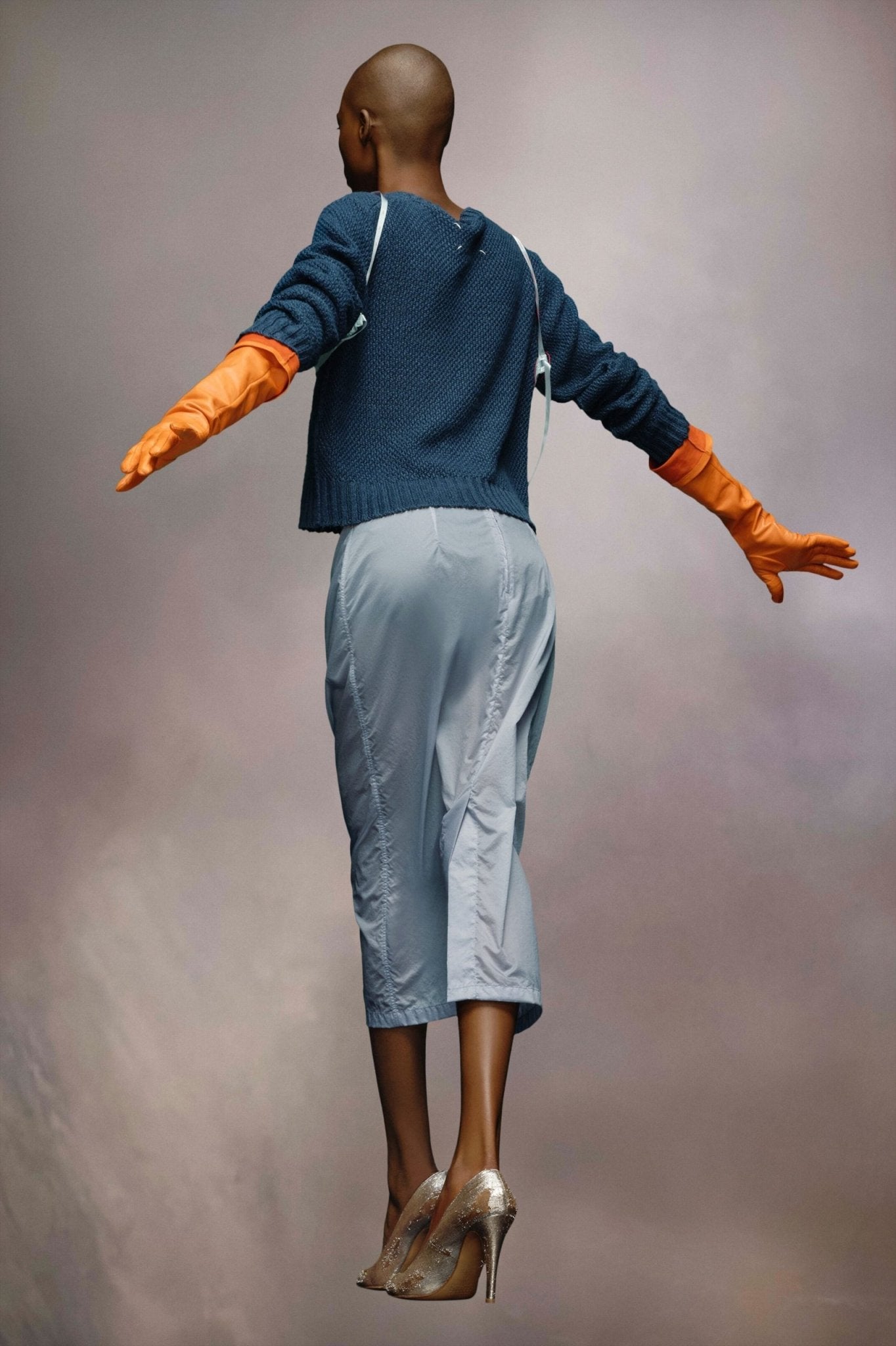 Blue Fibres Midi Skirt - TIZZIL