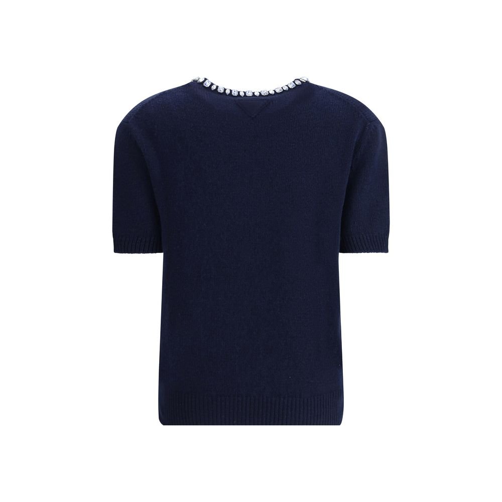 Blue Fleece Wool Sweatshirt - TIZZIL