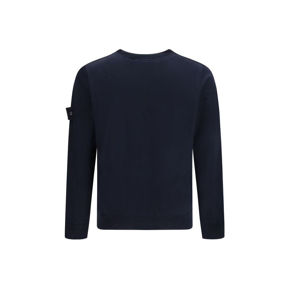 Blue Fleece Wool Sweatshirt - TIZZIL