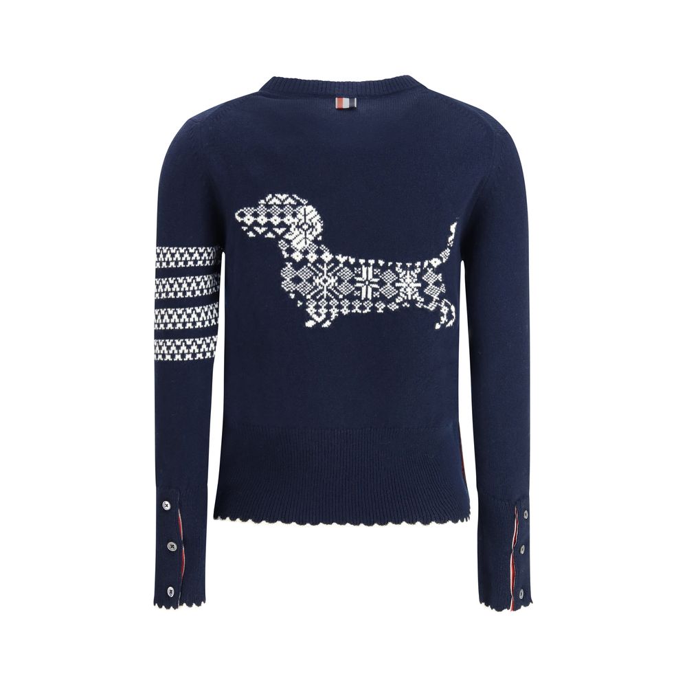 Blue Fleece Wool Sweatshirt - TIZZIL