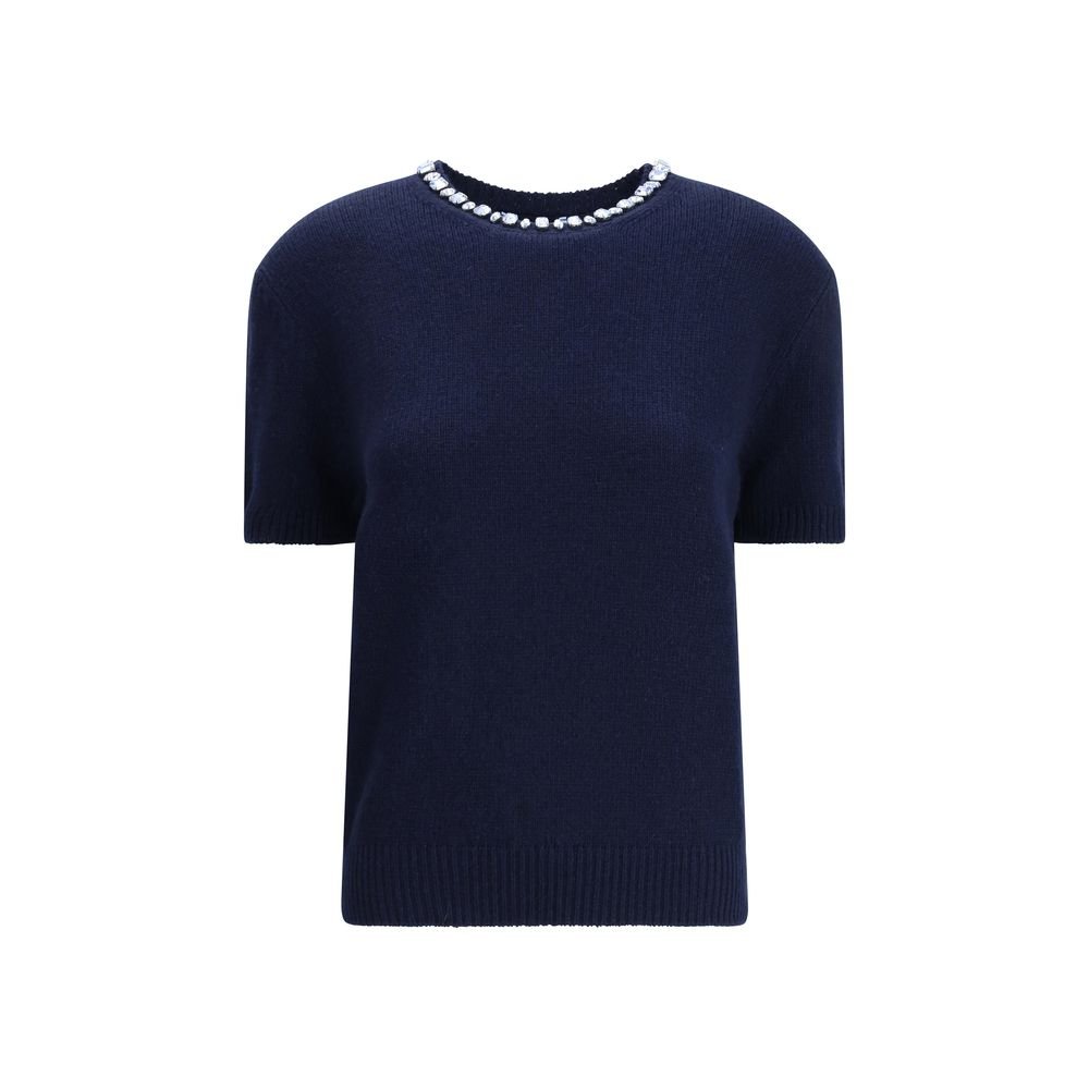 Blue Fleece Wool Sweatshirt - TIZZIL