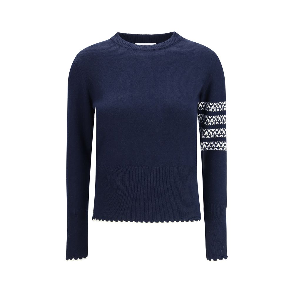 Blue Fleece Wool Sweatshirt - TIZZIL
