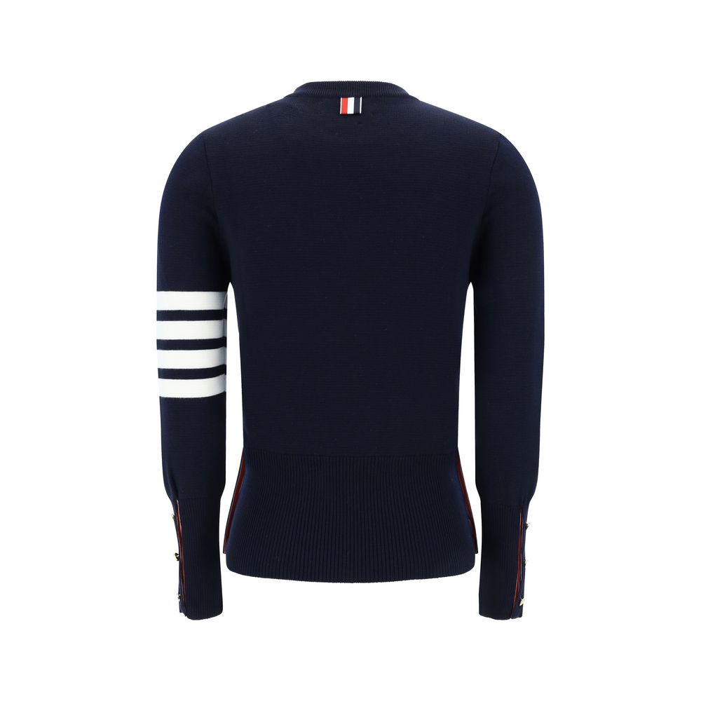 Blue Fleece Wool Sweatshirt - TIZZIL