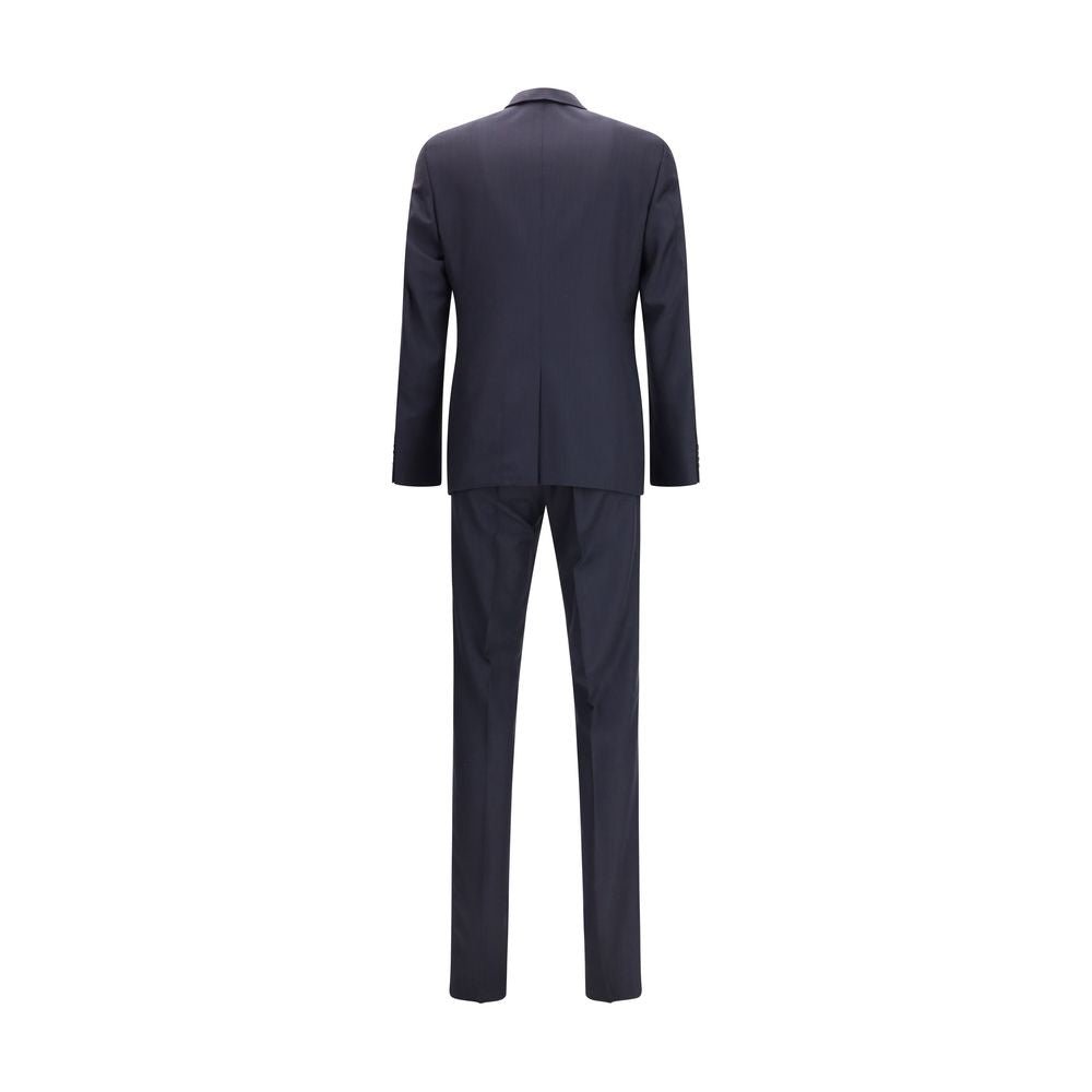 Blue Fleece Wool Two - Piece Suit - TIZZIL
