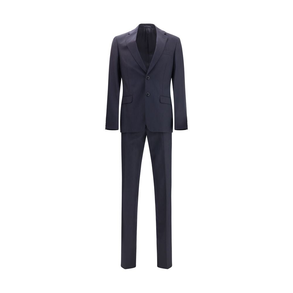 Blue Fleece Wool Two - Piece Suit - TIZZIL