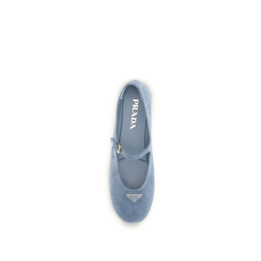 Blue Goatskin Ballet Flats - TIZZIL