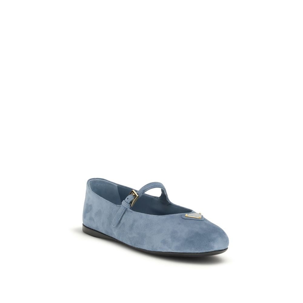 Blue Goatskin Ballet Flats - TIZZIL