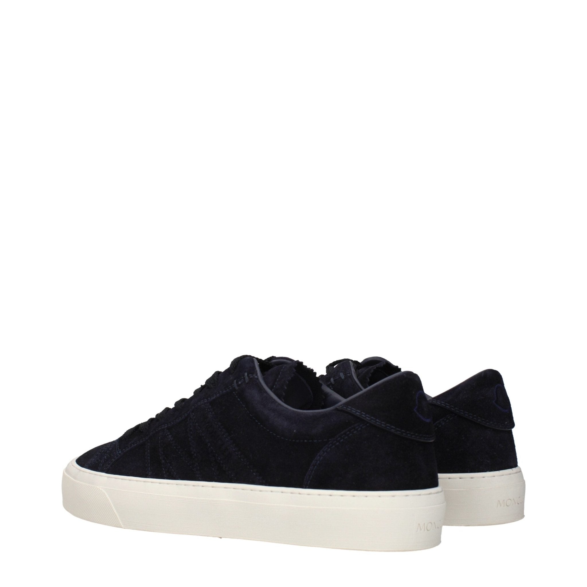 Blue Leather Low Top Sneakers - TIZZIL