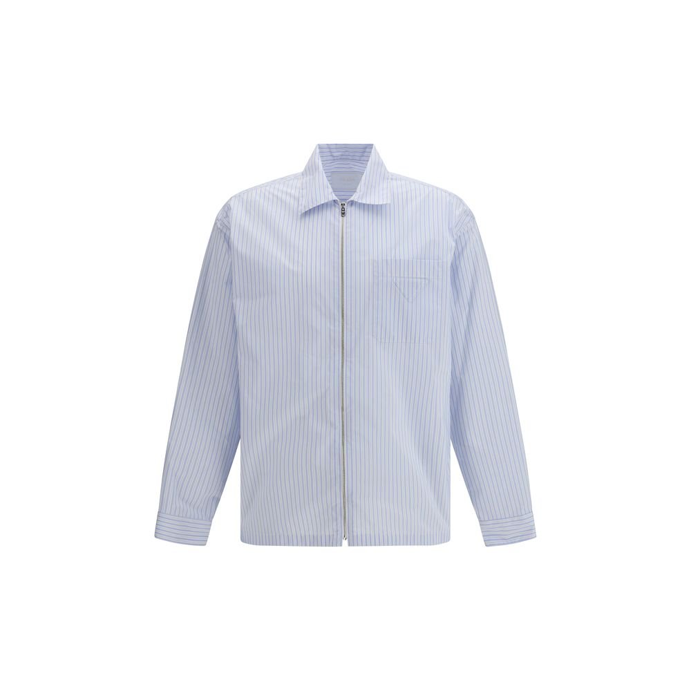 Blue Polyamide Pattern Shirt - TIZZIL