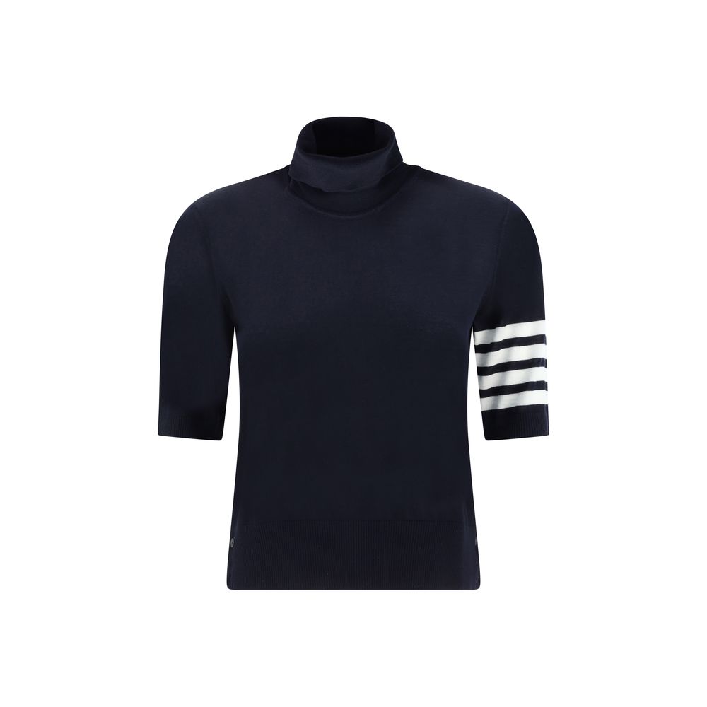 Blue Polyamide Turtleneck - TIZZIL