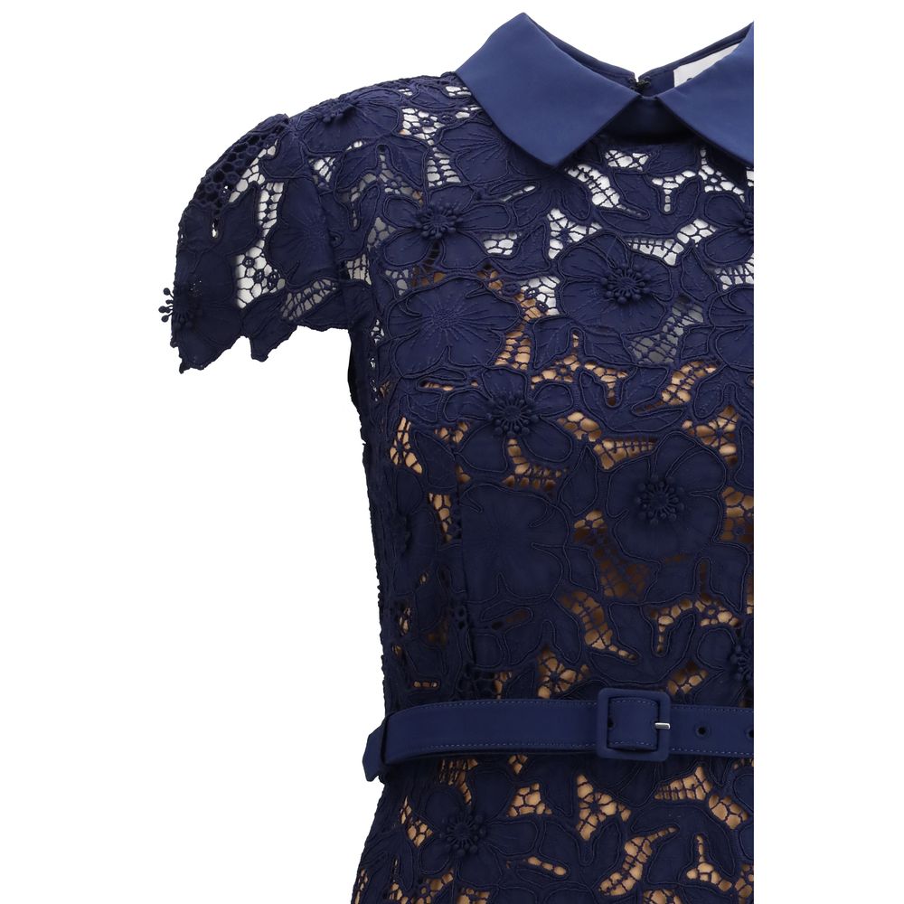 Blue Polyester Cocktail Dress - TIZZIL