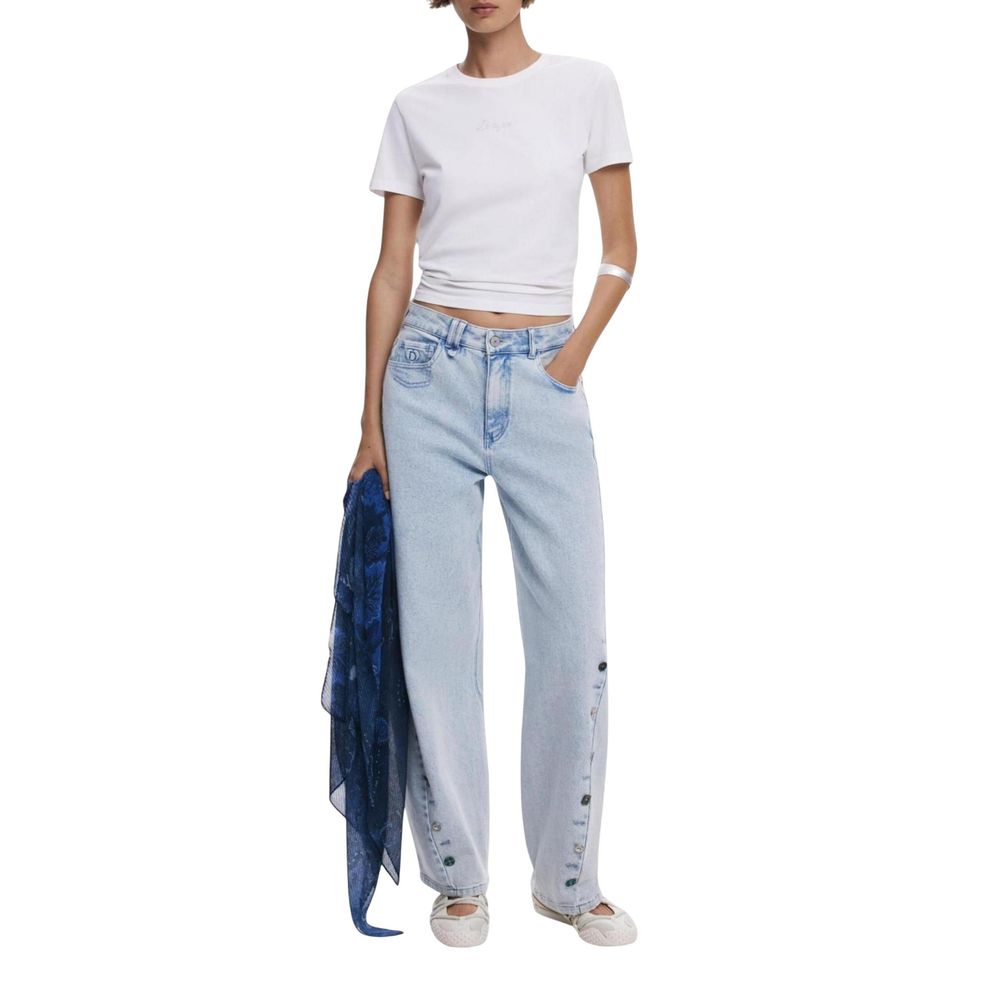 Blue Polyester Scarf - TIZZIL