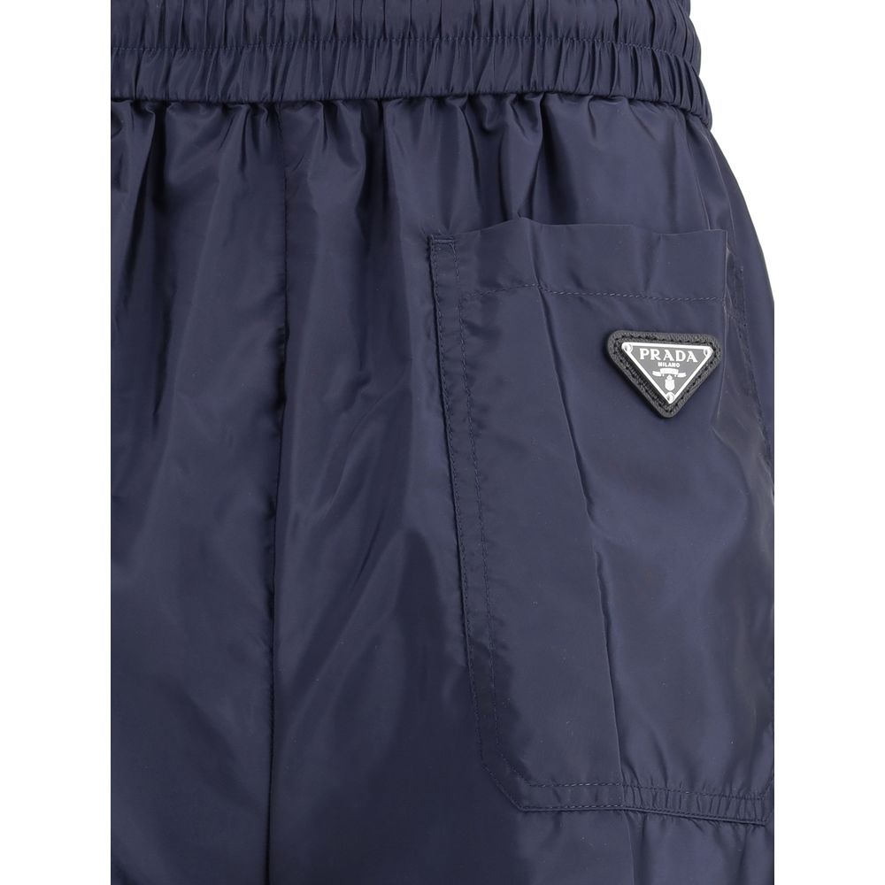 Blue Recycled Polyamide Casual Pants - TIZZIL