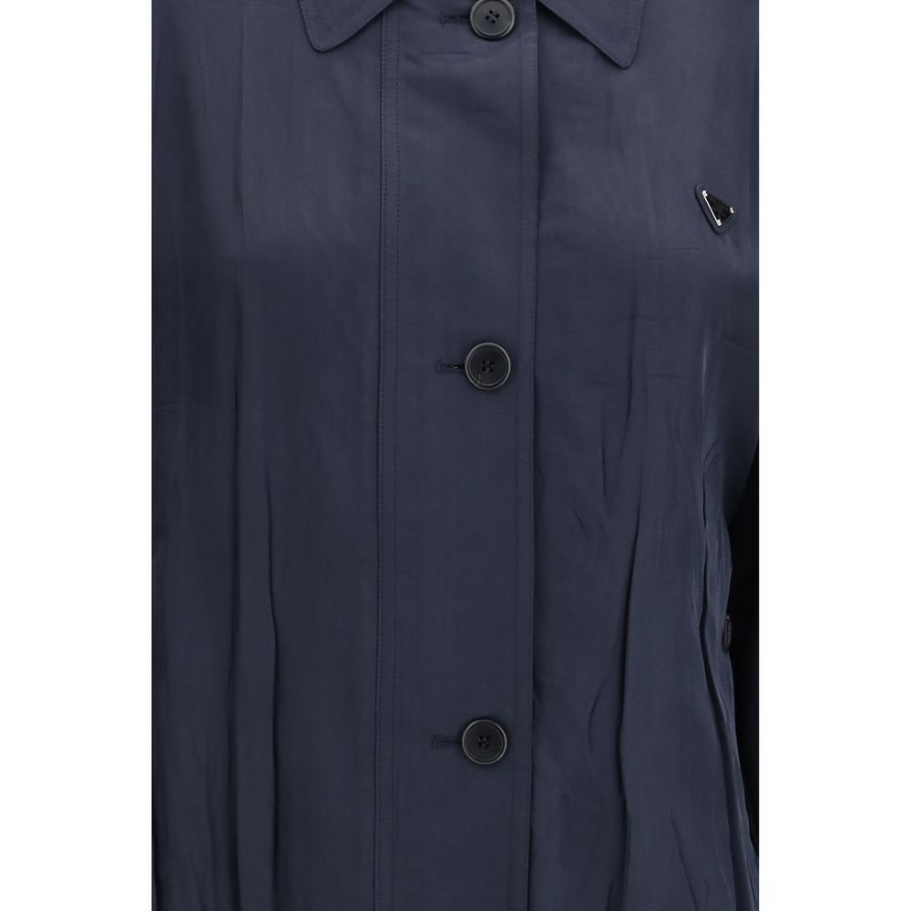 Blue Silk Coat - TIZZIL