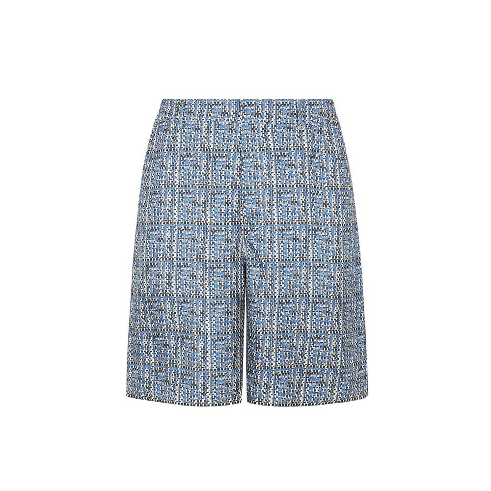 Blue Silk Short And Mini Shorts - TIZZIL