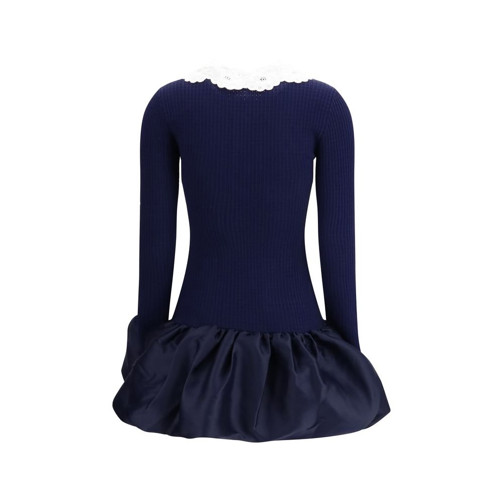 Blue Viscose Cocktail Dress - TIZZIL