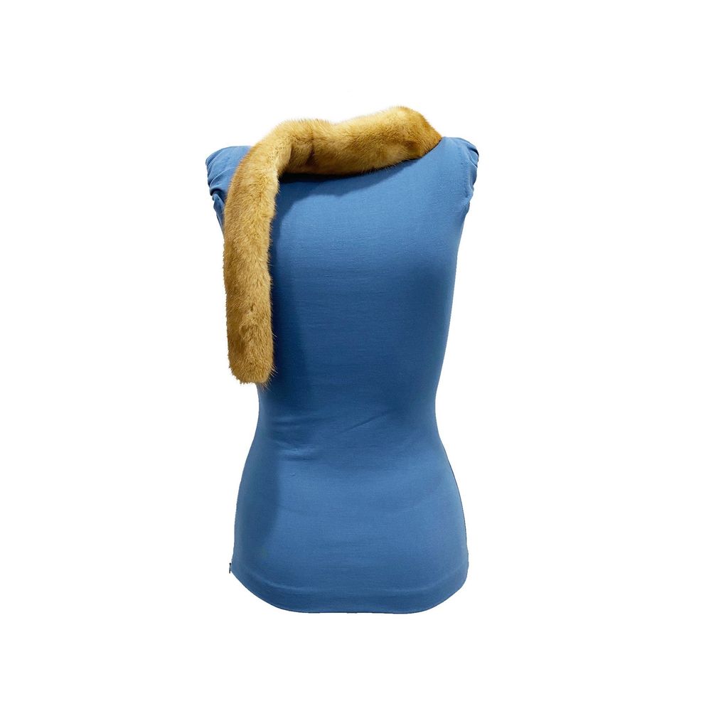 Blue Viscose Tank Tops - TIZZIL