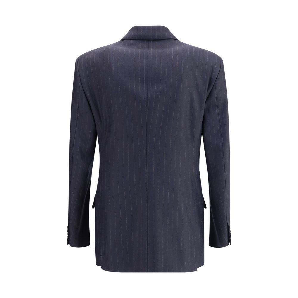 Blue Wool Blazer - TIZZIL
