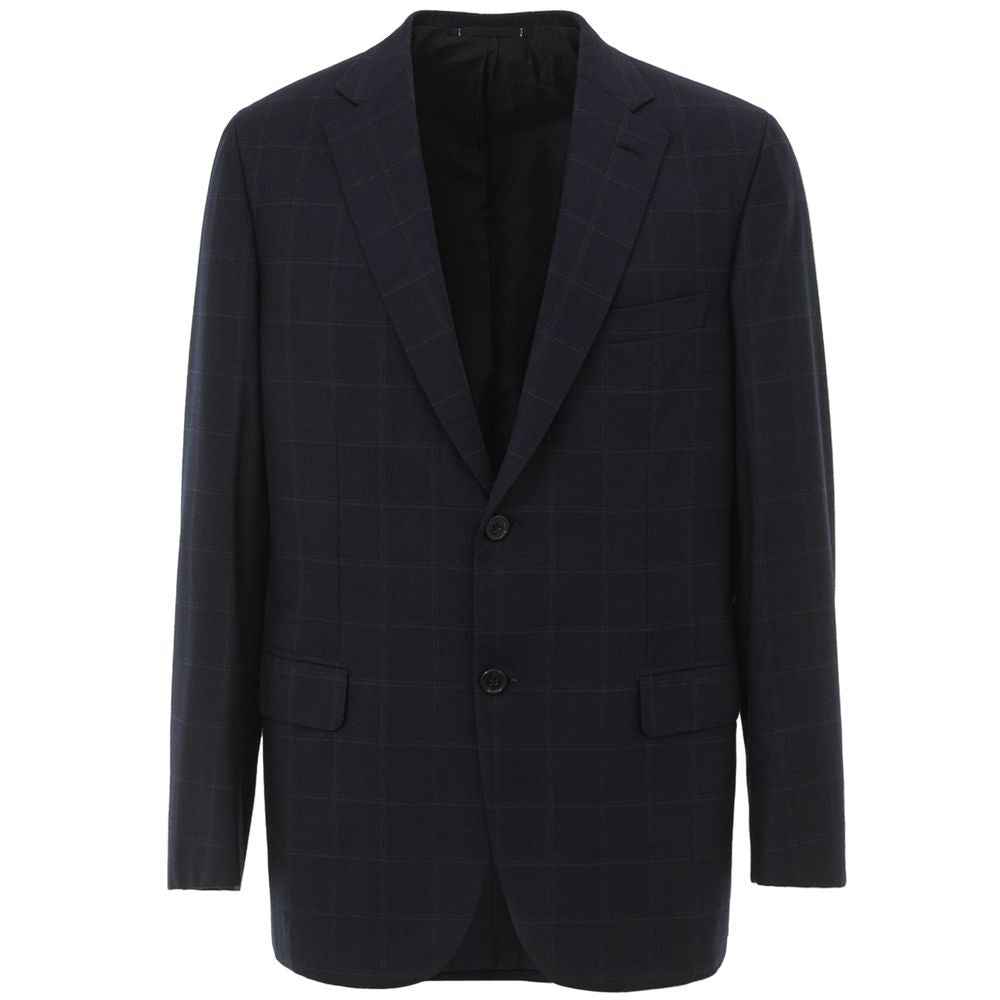 Blue Wool Blazer - TIZZIL