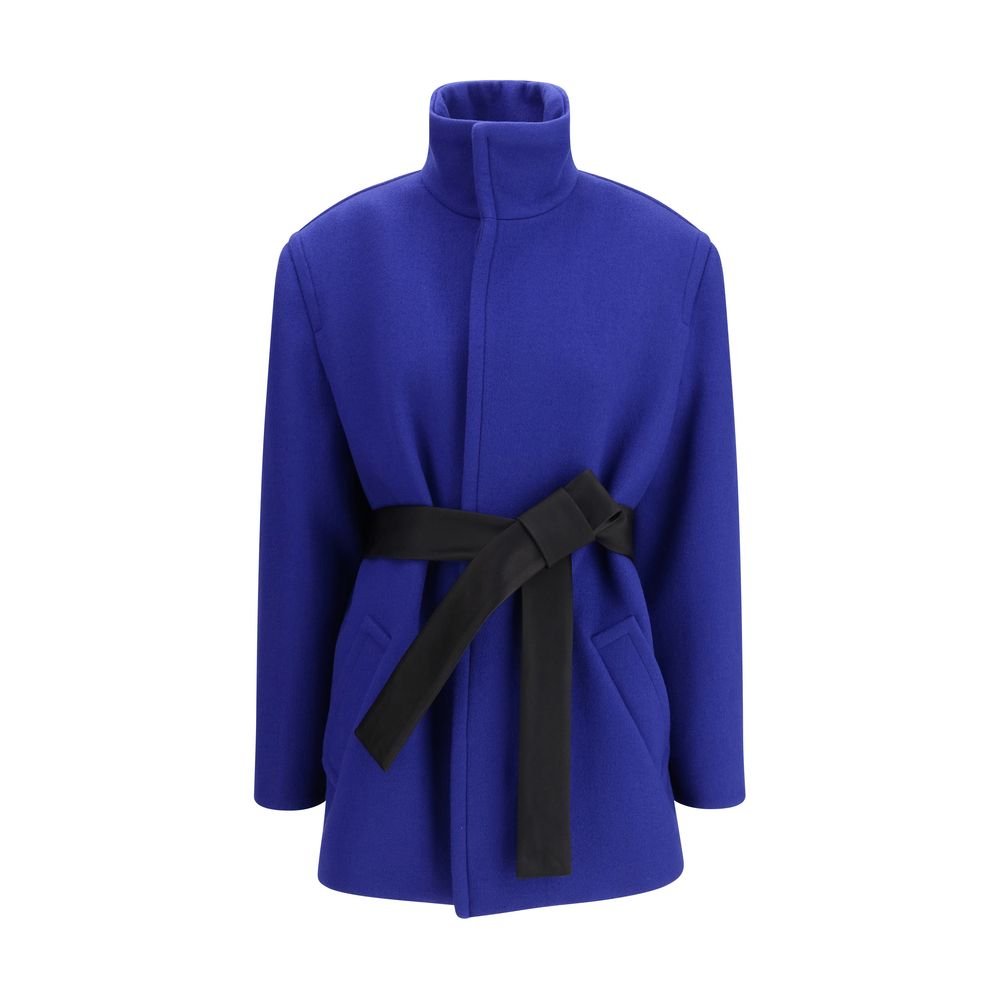 Blue Wool Coat - TIZZIL