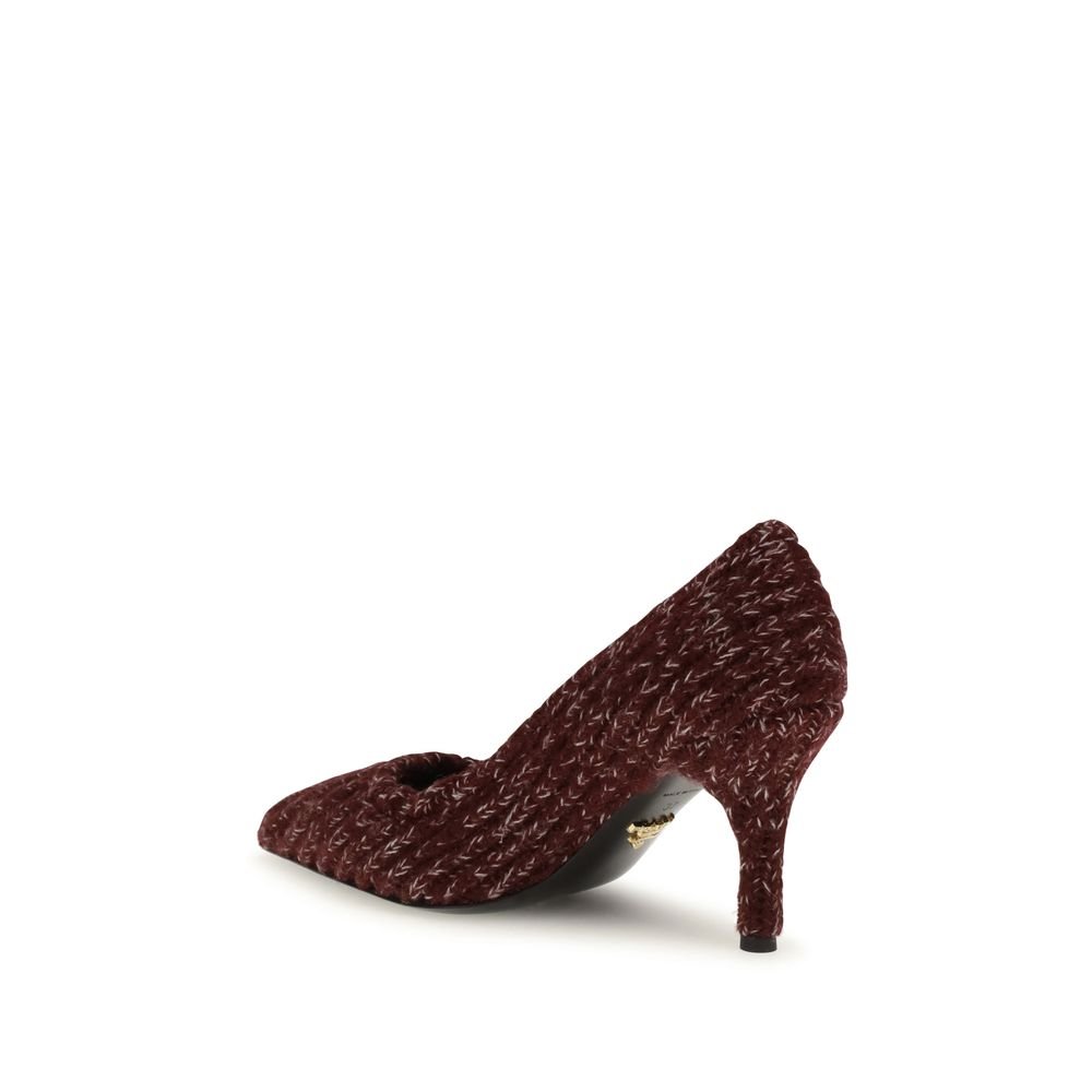 Bordeaux Fleece Wool High Heel Pumps - TIZZIL
