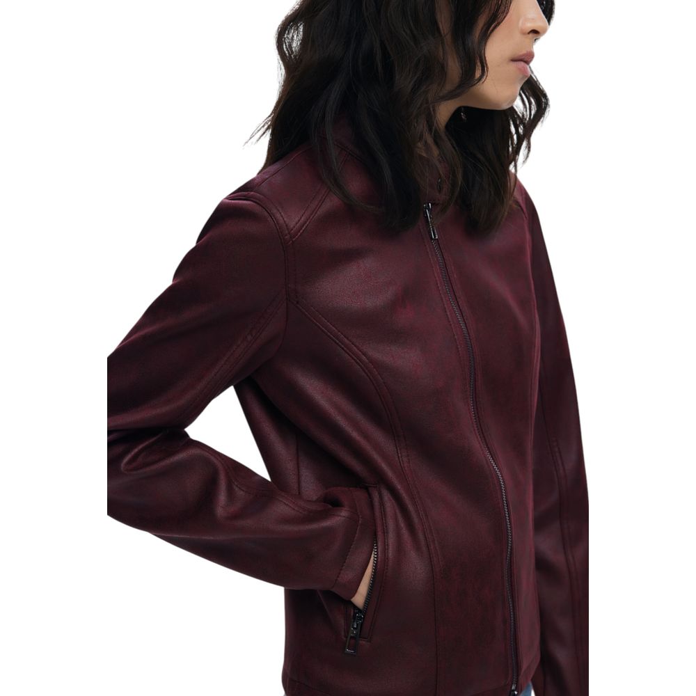 Bordeaux Leather Jacket - TIZZIL