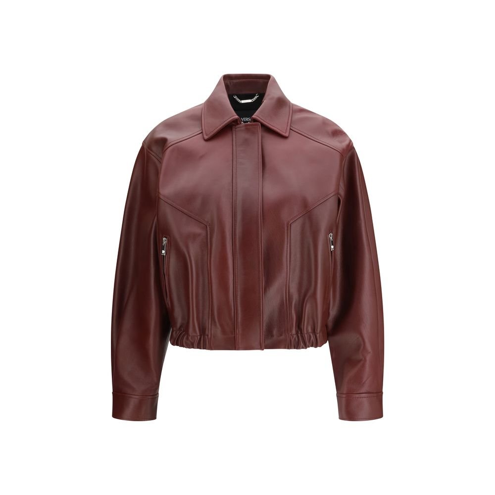 Bordeaux Leather Jacket - TIZZIL
