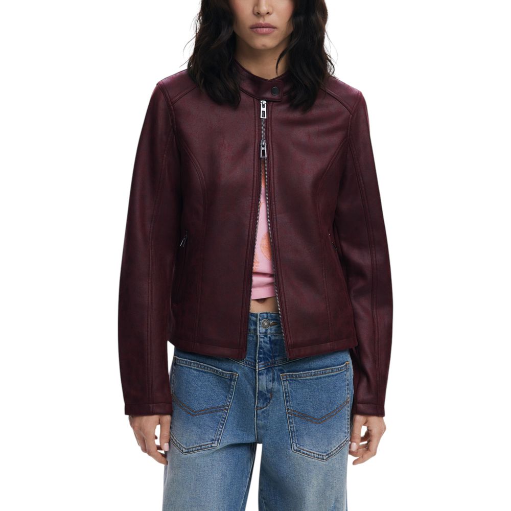 Bordeaux Leather Jacket - TIZZIL