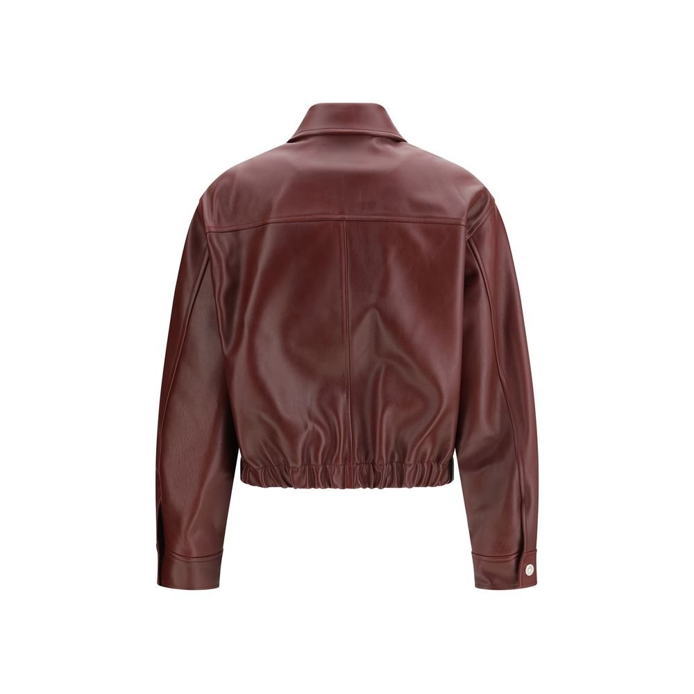 Bordeaux Leather Jacket - TIZZIL