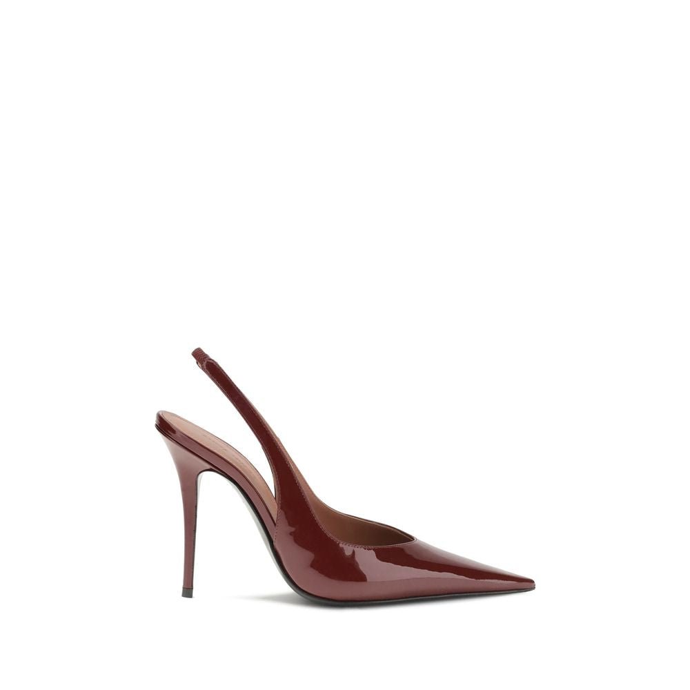 Bordeaux Leather Platform Pumps - TIZZIL