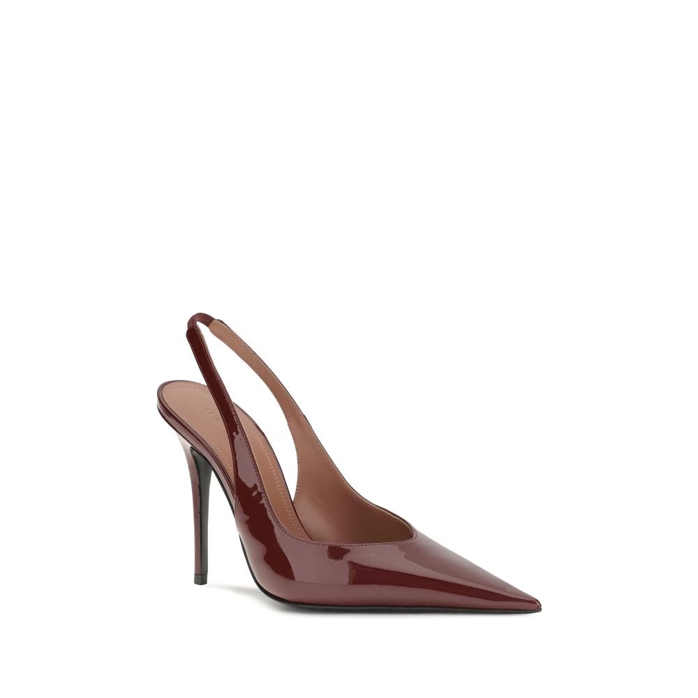 Bordeaux Leather Platform Pumps - TIZZIL