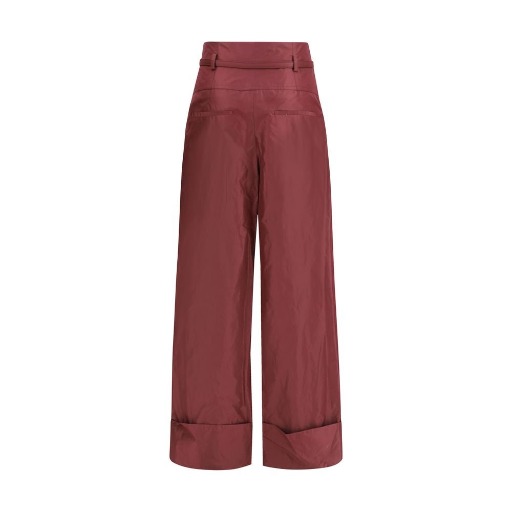 Bordeaux Silk Dress Pants - TIZZIL