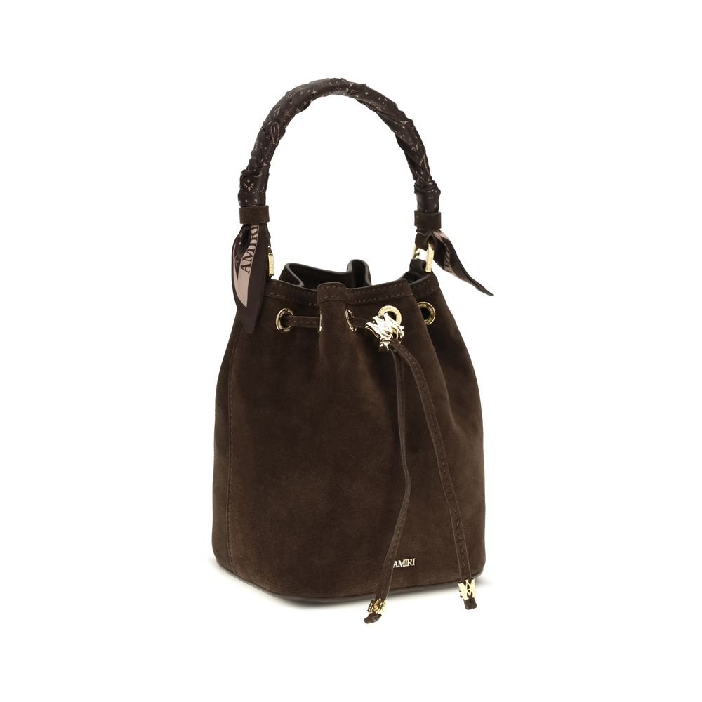 Brown Calf Leather Bos Taurus Backet Bag - TIZZIL