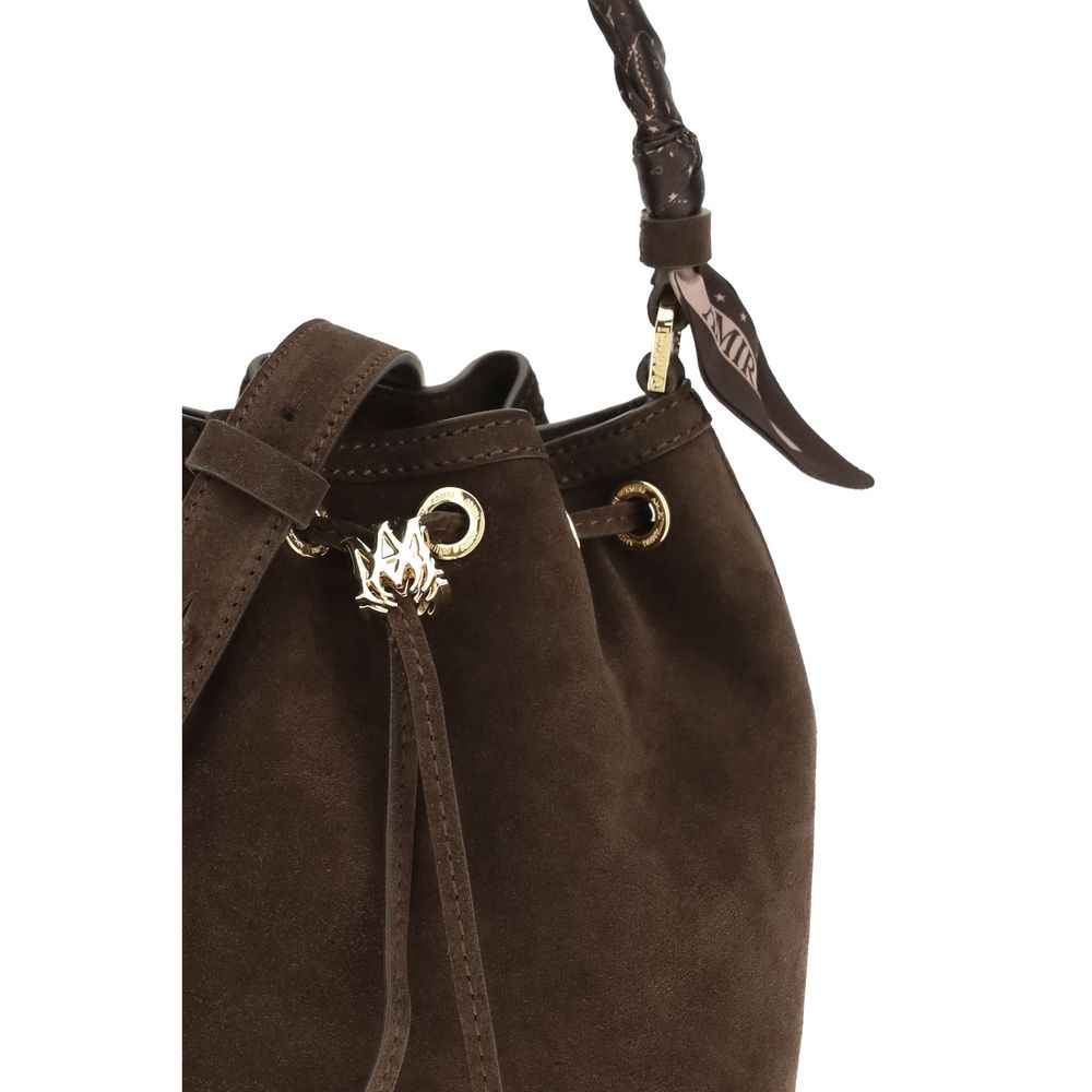 Brown Calf Leather Bos Taurus Backet Bag - TIZZIL