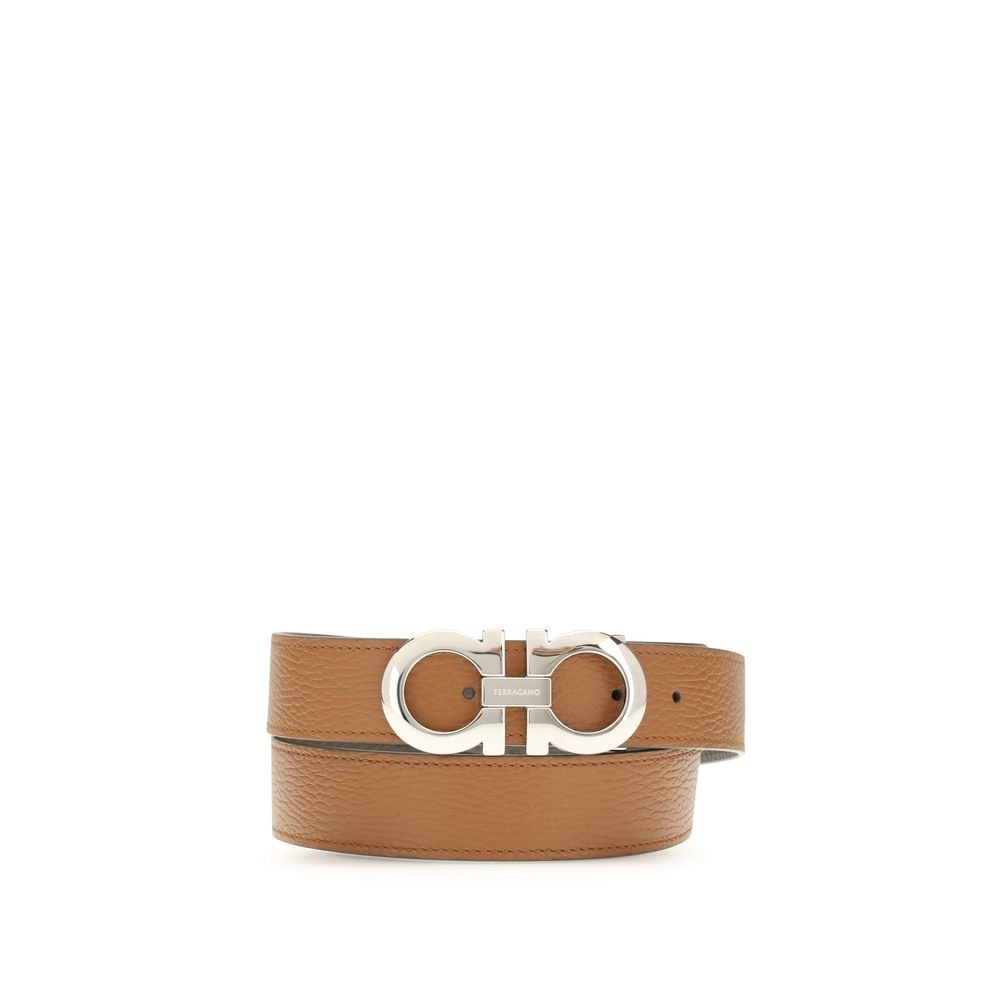 Brown Calf Leather Bos Taurus Belt - TIZZIL