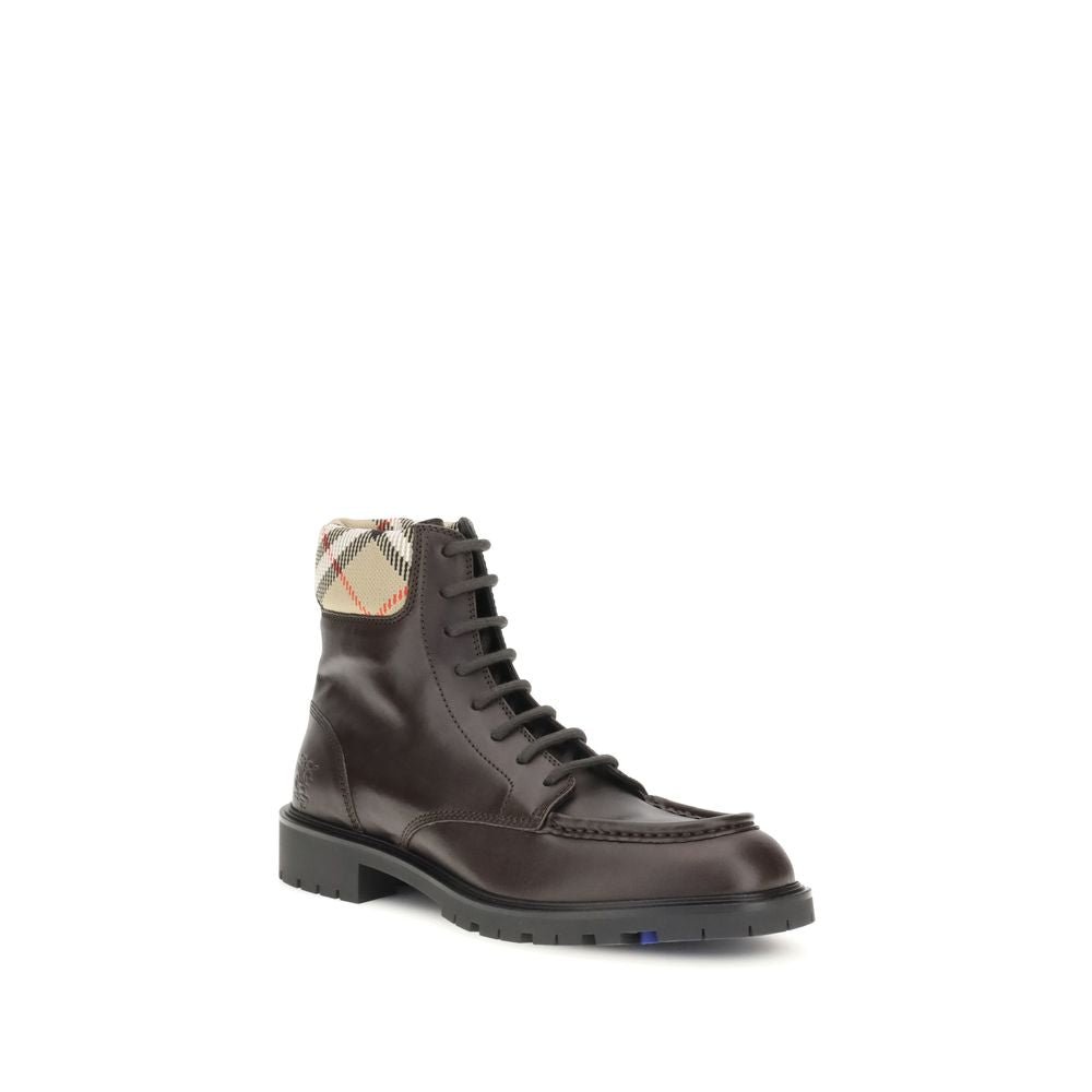 Brown Calf Leather Bos Taurus Lace - Up Boots - TIZZIL