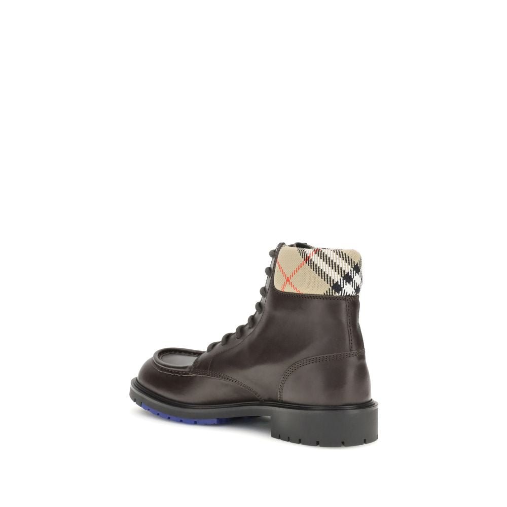 Brown Calf Leather Bos Taurus Lace - Up Boots - TIZZIL