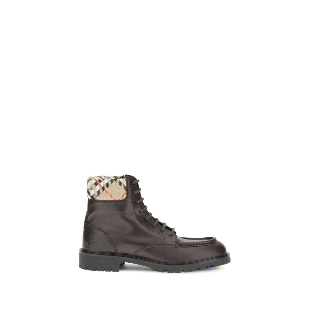Brown Calf Leather Bos Taurus Lace - Up Boots - TIZZIL