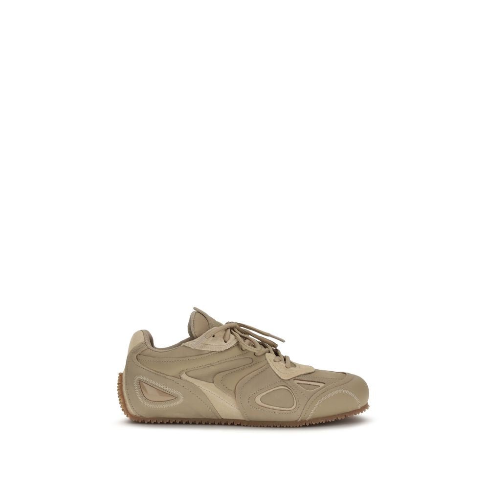 Brown Calf Leather Bos Taurus Low Top Sneakers - TIZZIL