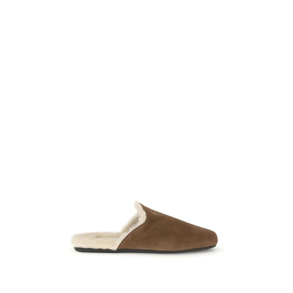 Brown Calf Leather Bos Taurus Mules - TIZZIL