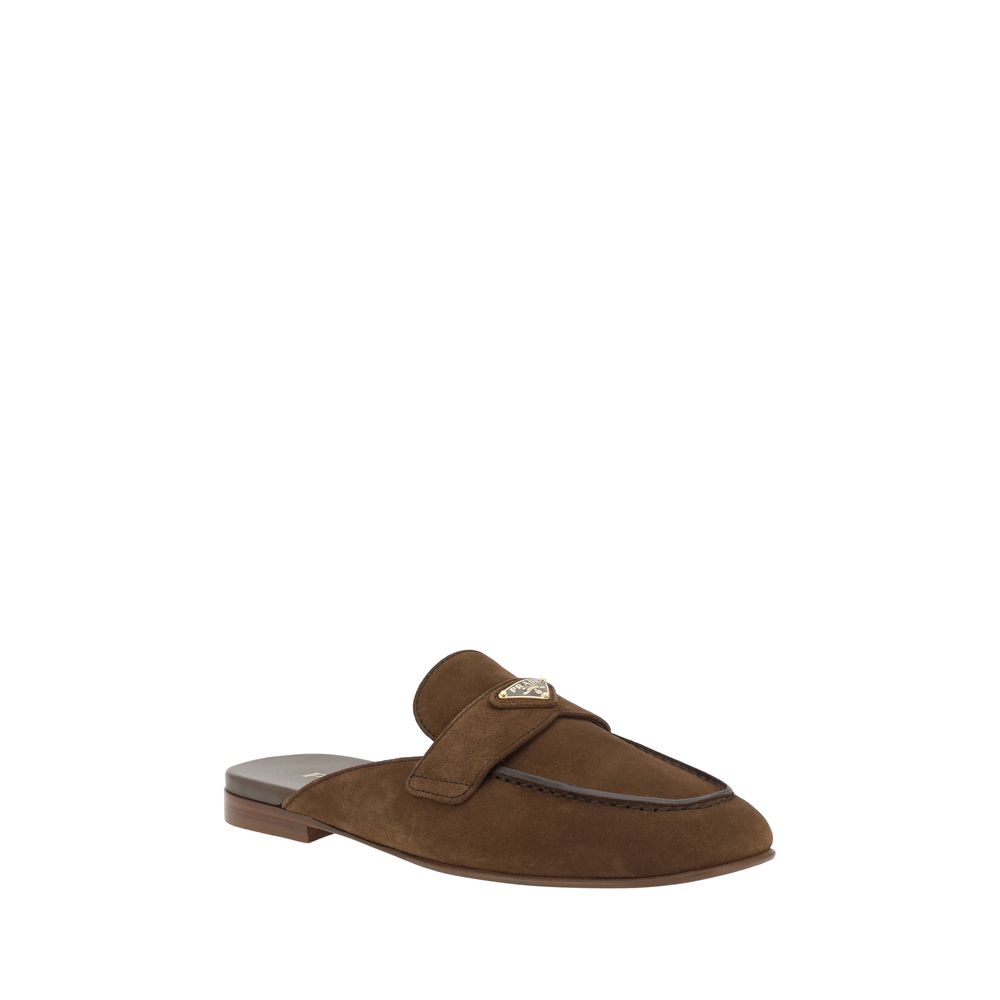 Brown Calf Leather Bos Taurus Mules - TIZZIL