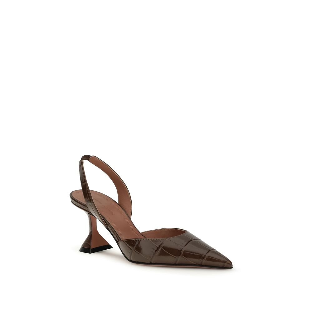 Brown Calf Leather Bos Taurus Platform Pumps - TIZZIL