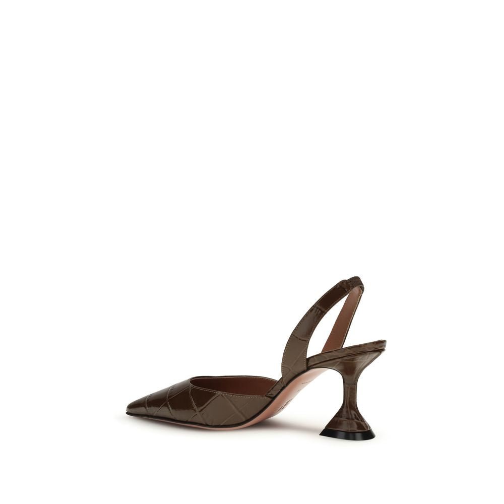 Brown Calf Leather Bos Taurus Platform Pumps - TIZZIL