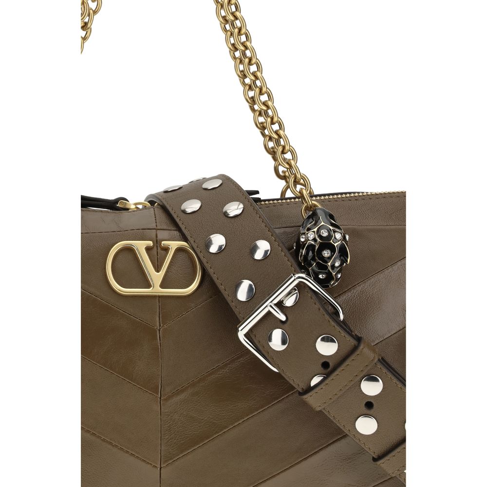 Brown Calf Leather Bos Taurus Shoulder Bag - TIZZIL