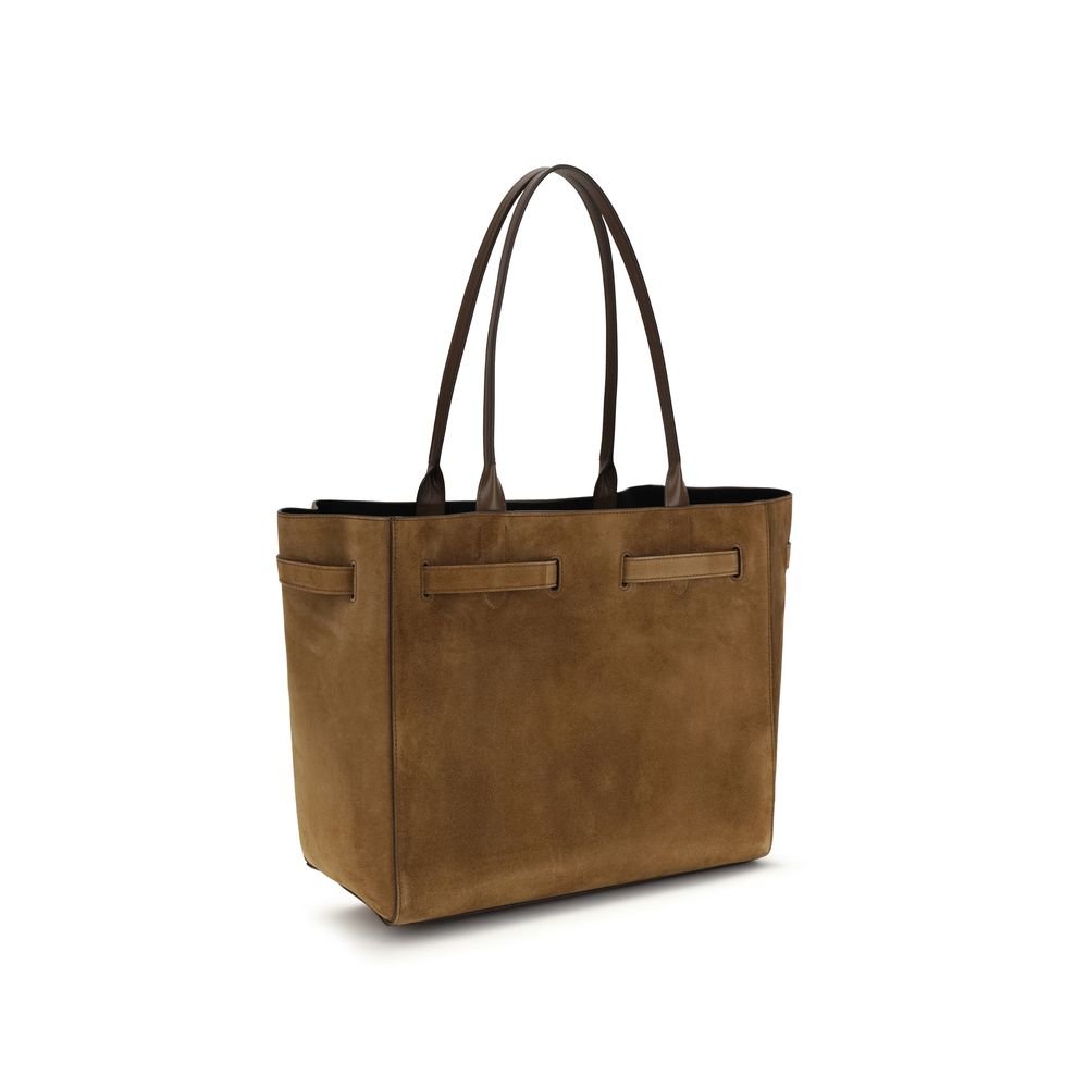 Brown Calf Leather Bos Taurus Shoulder Bag - TIZZIL